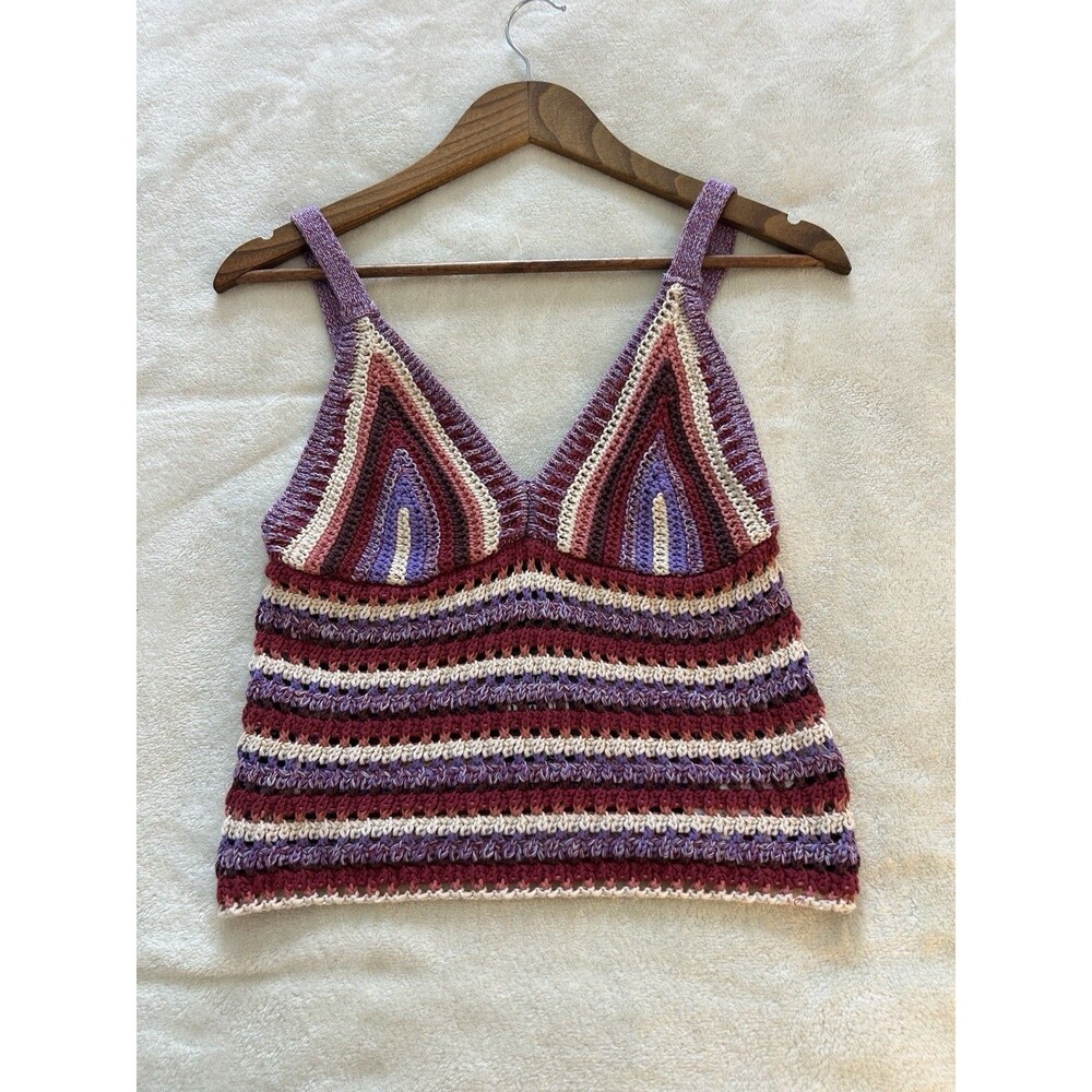 Primark Rita Ora Shirt Small Crochet Hippie Festival Handmade Y2k Style Hippie - Picture 1 of 10